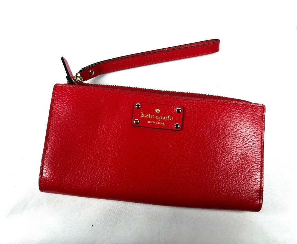 Kate Spade New York Mikas Pond Stacy Wallets Wristlet  red NWOT